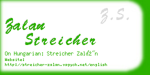 zalan streicher business card